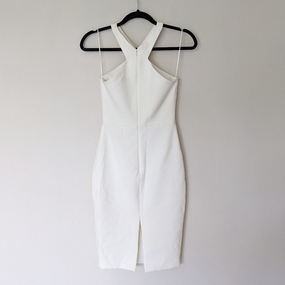 NEW LIKELY Carolyn White Criss Cross Halter Midi Cocktail Dress Size 0 - Picture 11 of 11